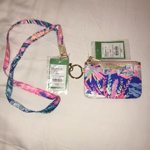 NWT Lilly Pulitzer lanyard and pouch